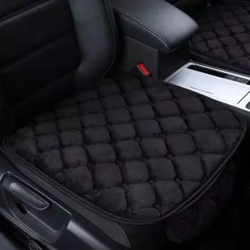 Подушка противоскользящая Чехол для автомобильного сиденья зимнее теплое сиденье универсальное переднее сиденье стула дышащая накладка для автомобиля авто протектор сиденья автомобиля чёрный