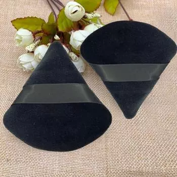 Подушка-пуховка, дышащая, впитывающая масло, косметический инструмент, безопасный контурный треугольный порошок, принадлежности S чёрный