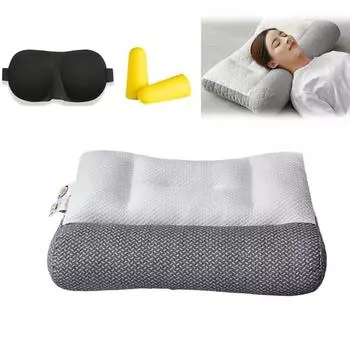 Подушка Restiva, Подушка для шеи Restivaco, Подушка Proease, Подушка Proease для лечения апноэ во сне, Ортопедическая подушка для глубокого сна, Эргономичная подушка белый