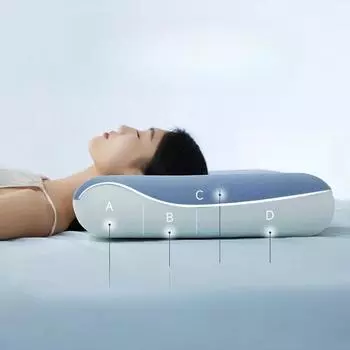 Подушка с эффектом памяти для глубокого сна Подушка с двойным сердечником Подушка для шеи с нулевым давлением Подушка с эффектом памяти с медленным отскоком 70 * 42Cm height 8cm