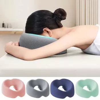 Подушка с эффектом памяти для салона красоты, противоскользящая подушка для косметических процедур, толстая подушка для лежания лицом вниз, домашний массажный подголовник серый