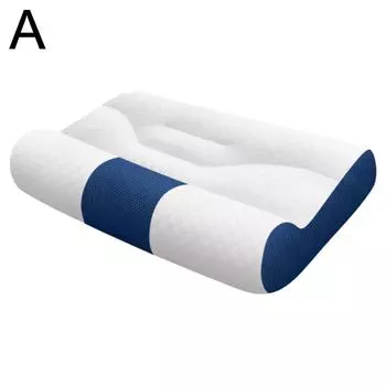 Подушка с эффектом памяти для шеи, эргономичная подушка с гусиным пухом, подушка для улучшения сна, пуховая подушка для улучшения сна C D3T1 blue-1pcs