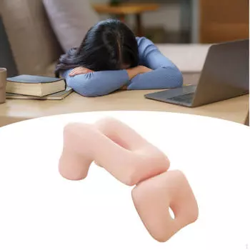 Подушка с эффектом памяти для сна и отдыха в офисе розовый