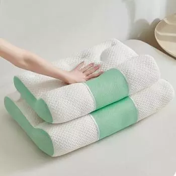 Подушка с эффектом памяти, медленно восстанавливающаяся, эластичная, облегчающая боль в шее, подушка для сна с высокой плотностью, поддерживающая шейный отдел, дышащая, моющаяся, подушка для сна на боку зелёный