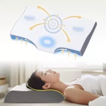 Подушка с эффектом памяти снимает боль в шее, подушка для комфортного сна для сна на боку и животе, регулируемая эргономичная, идеальный подарок на день рождения для подушки 50x30 см, боль,