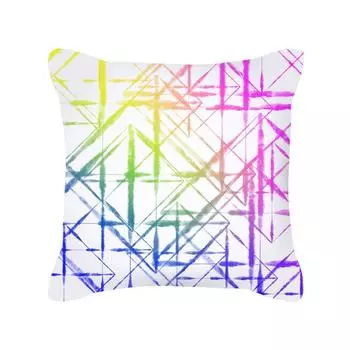 Подушка с акварельным принтом тай-дай в стиле граффити, наволочка для диванной прикроватной подушки, плюшевая наволочка, в комплект не входит наполнитель подушки Peach skin material