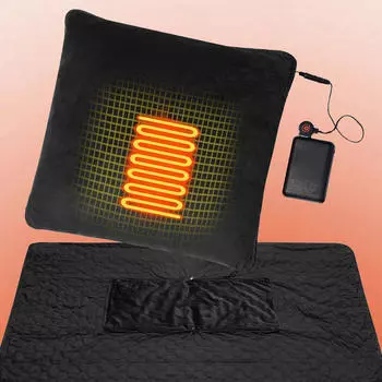 Подушка с электроподогревом для уютных зимних ночей чёрный