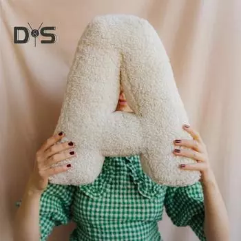 Подушка с алфавитом AZ 26 букв в форме эластичная полностью наполняющая плюшевая игрушка для дивана-кровати украшения для офиса подушка для сна подушка для сиденья автомобиля V