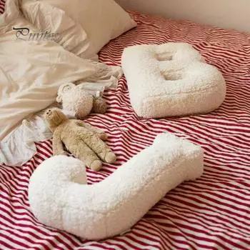 Подушка с алфавитом AZ 26 букв в форме эластичная полностью наполняющая плюшевая игрушка для дивана-кровати украшения для офиса подушка для сна подушка для сиденья автомобиля H