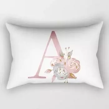 Подушка с английскими буквами 30*50/40x60 см, прямоугольная диванная подушка, поясничная подушка, персонализированная наволочка, подушки для жизни 30x50cm