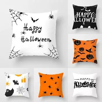 Подушка с буквами, чехол для дивана, кресла, кровати, декор для дома на тему Хэллоуина 40x40cm