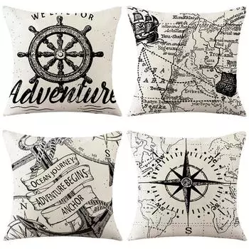 Подушка с буквами в скандинавском черно-белом стиле, чехол для подушки не включает в себя наполнитель подушки 45*45cm