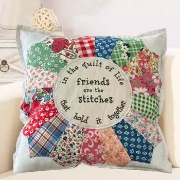 Подушка с цитатами о дружбе Yousheng, ретро-дизайн, лоскутное кружево, декор для спальни, гостиной, дивана, декоративный подарок с письменным сообщением B