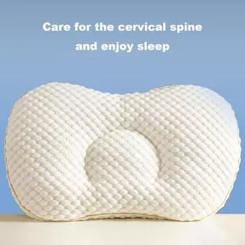 Подушка с хлопковым наполнителем, эргономичный дизайн, мягкая дышащая ткань, подушка для ухода за шейным отделом позвоночника, поддержка шеи 30x50cm
