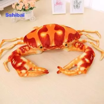 Подушка с имитацией краба — милая волосатая кукла-краб — мягкая подушка с морскими животными S