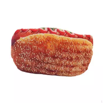 Подушка с изображением еды для декора гостиной Bread Sausage