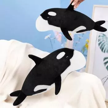 Подушка с изображением кита из мультфильма, эластичная, полностью наполняющая, детская, плюшевая, игрушечная, диван-кровать