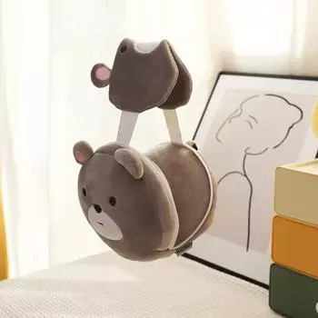 Подушка с маской для глаз, мультяшная милая подушка с маской для глаз, сумка, подушка 2-в-1, портативная дорожная подушка, деформирующая подушка