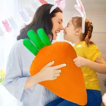 Подушка с пасхальной морковкой, милая подушка с морковкой и сердцевиной, праздничное украшение для дивана, подушка для украшения дома One Size