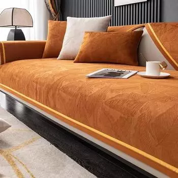 Подушка с полным покрытием Four Seasons Универсальная диванная подушка Нескользящая спинка Полотенце Легкая роскошная подушка Высококачественный кожаный чехол для дивана 70x70cm