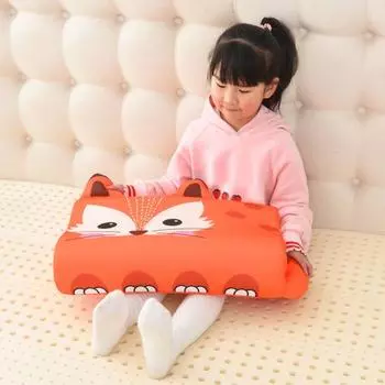 Подушка с рисунком для детей, медленный отскок, пена с эффектом памяти, в форме динозавра, собаки, слона розовый