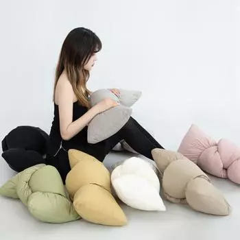 Подушка с узлом, мягкая на ощупь, однотонная, в форме банта, для спальни, гостиной, автомобиля светло-фиолетовый