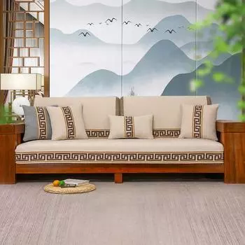 Подушка с вышивкой белого цвета, противоскользящая, легкая, роскошная, с рисунком в полоску, чехол для дивана, диваны из цельного дерева, полотенце, украшение для гостиной и дома 70*70CM