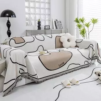 Подушка с защитой от царапин, синельный чехол для дивана, полотенце, летний универсальный нескользящий чехол для дивана Four Seasons 180*130cm