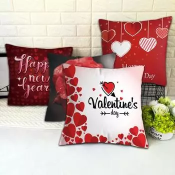 Подушка Sham Soft Touch в форме подушки, устойчивая к пятнам, чехол в форме сердца для спальни 5