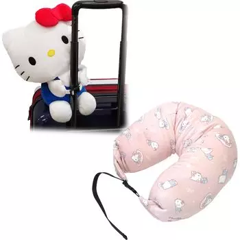 Подушка-шейный платок Sanrio Travel Neck Air Transform в милую подушку Take Hello Kitty, подушка, микрошарики, пушистая, переворачивающаяся, персонаж, я!