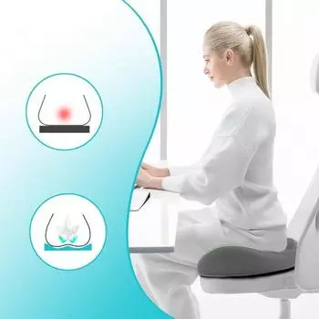 Подушка сиденья эргономичный дизайн полая дышащая нескользящая конструкция рельефная пена с эффектом памяти подушка сиденья офисного стула темно-серого