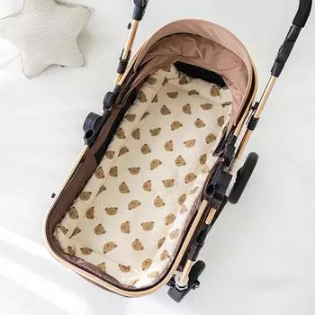 Подушка сиденья для детской коляски, мягкий матрас, детский автомобильный коврик для коляски, аксессуары для коляски бежевый
