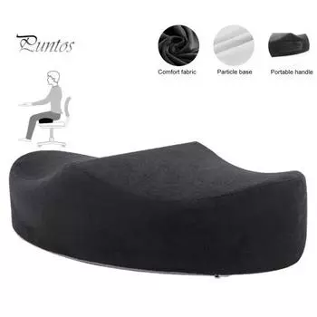 Подушка сиденья из пены с эффектом памяти, эргономичная подушка для стула, удобная подушка для поддержки осанки для домашнего офиса серый