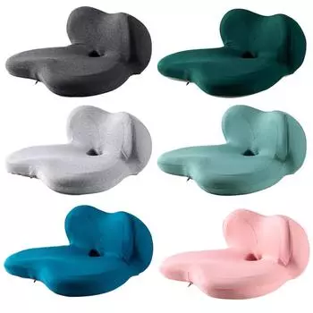 Подушка сиденья из пены с эффектом памяти, эргономичная поясничная подушка, подушка для спинки автомобильного сиденья, подушка для домашнего офиса, моющаяся, нескользящая для мужчин и женщин