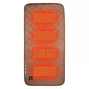 Подушка сиденья с электрическим подогревом, 3 уровня, USB-питание, коврик для стадиона (Кофе большой)