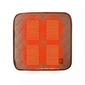 Подушка сиденья с электрическим подогревом, 3 уровня, USB-питание, коврик для стадиона (Кофе Маленький) Q