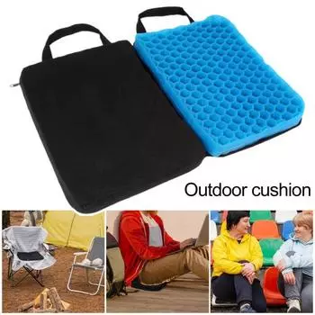 Подушка сиденья с гелевой технологией. Максимальный комфорт. Эргономичный дизайн. Подушка для путешествий. Складная портативная дышащая подушка для сидения. S