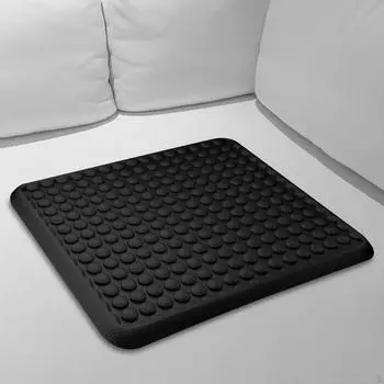 Подушка сиденья с охлаждающим гелем для длительного сидения, удобный легкий нескользящий толстый автомобиль чёрный