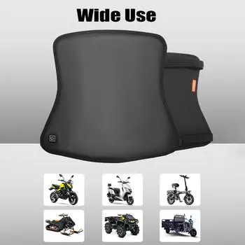 Подушка сиденья с подогревом для мотоцикла, подушка сиденья с электроподогревом, 3-скоростная регулируемая температура, сиденье с подогревом чёрный