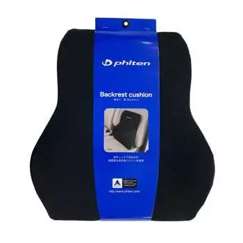 Подушка-спинка BONFORM Phiten Aqua Titanium 38 x 47 см, черная пена с эффектом памяти, против усталости Phiten 5815-08BK