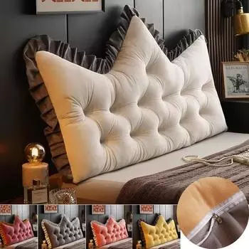 Подушка-татами для изголовья кровати, подушка для шеи и тела, белая подушка, прикроватная подушка, большая спинка, валик, декор комнаты 90x50cm