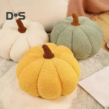 Подушка-тыква в стиле Хэллоуина, эластичная, полностью наполняющая, плюшевая игрушка, диван-кровать, украшение для дивана, офисная подушка для сна, подушка для сиденья автомобиля M зелёный