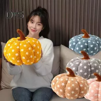 Подушка-тыква в стиле Хэллоуина, эластичная, полностью наполняющая, в форме тыквы, плюшевая игрушка, диван-кровать, украшение для дивана, День благодарения, офисная подушка для сна, автомобильное сиденье жёлтый
