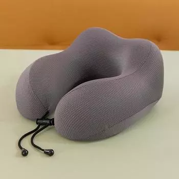 Подушка U-образной формы из пены с эффектом памяти однотонная круглая дорожная подушка для шеи подушка U-образной формы из пены с эффектом памяти
