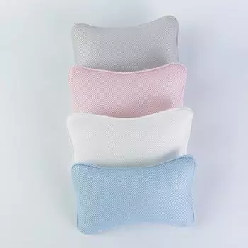 Подушка в форме кости, 3D-сетка, подголовник для душа, подголовник для спа-ванны, подушка для массажа головы и шеи, подушка для ванной розовый