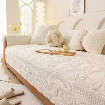 Подушка в стиле кремового ветра, современный простой чехол для дивана, чистый хлопок, нескользящий, универсальный чехол для диванной подушки, полотенце на все времена 70x70cm 1pcs