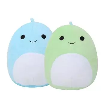 Подушка в виде динозавра, плюшевая игрушка, милая мягкая толстая кукла, детский праздничный подарок 20 см Blue