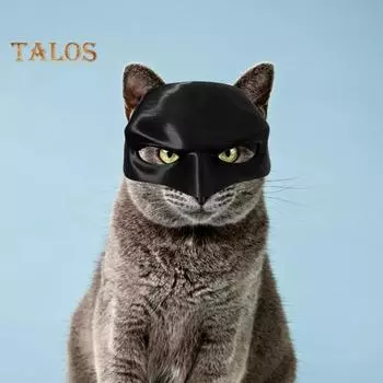 Подушка в виде кошачьего лица, шляпа для косплея летучей мыши, жуткая атмосфера Хэллоуина, пластиковая черная подушка для макияжа на половину лица для вечеринки L