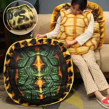 Подушка в виде панциря черепахи 40 дюймов, носимая плюшевая игрушка черепаха, креативная гигантская черепаха, плюшевый забавный костюм в виде панциря черепахи для всех возрастов C