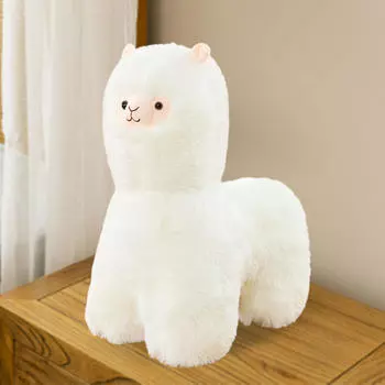 - Подушка в виде плюшевого животного, компаньон для домашних животных, мягкая плюшевая игрушка-подушка для праздников, автомобиля, гостиной, 40cm white